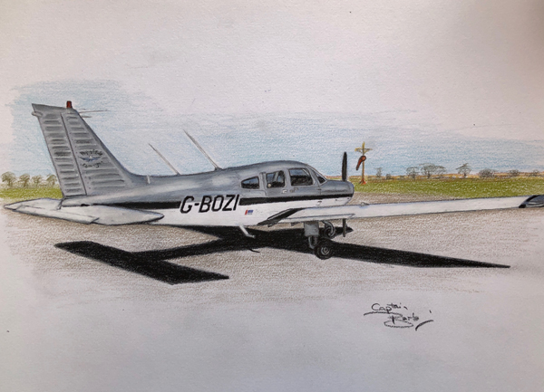 G-BOZI Conington PA28 art