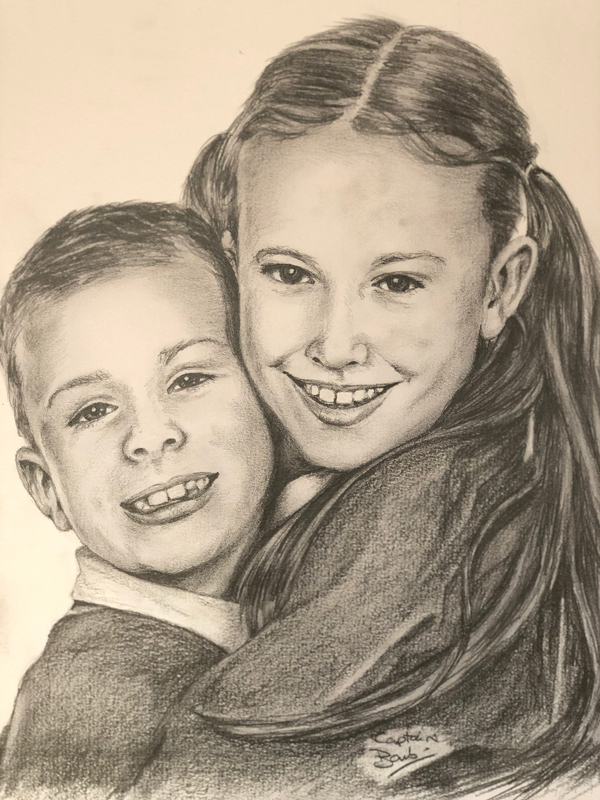 Grandchildren Elodie and Laurence art