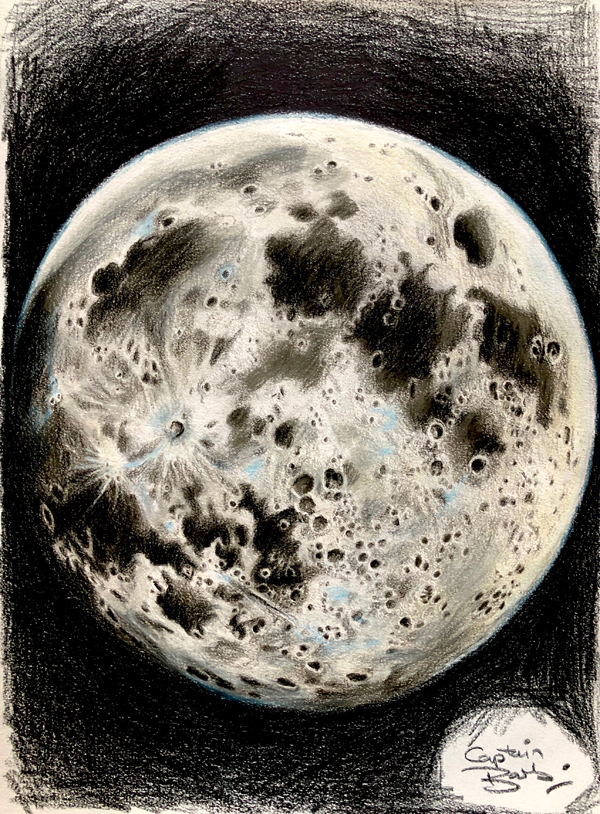 full moon drawing