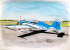 Extra 200 G-GVEN at Conington thumbnail painting