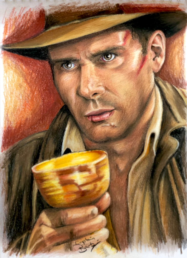 Indiana Jones and the Last Crusade where he chooses the Holy Grail wisely artwork