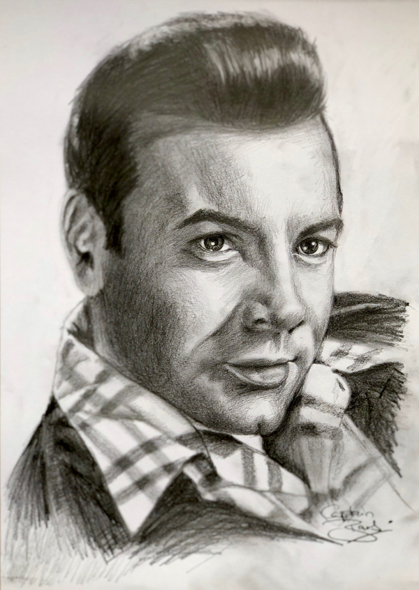 mario lanza drawing large