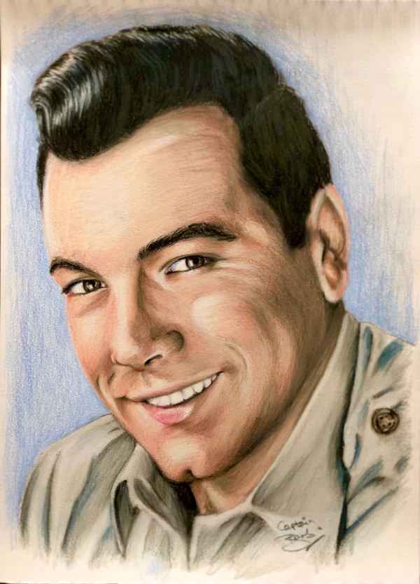 Mario Lanza another colour drawing study