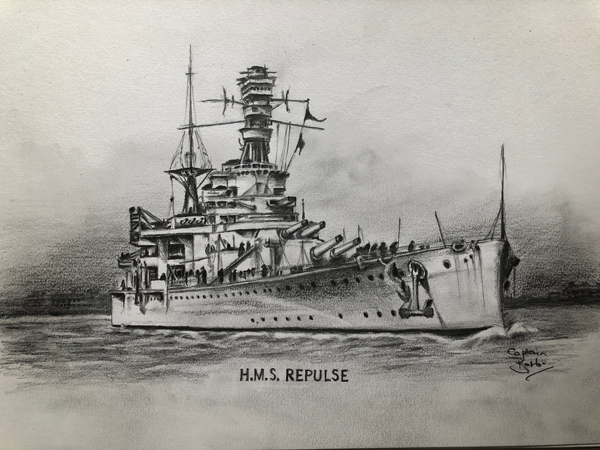 Drawing of HMS repulse