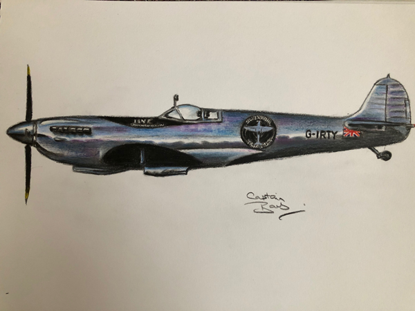 silver spitfire art