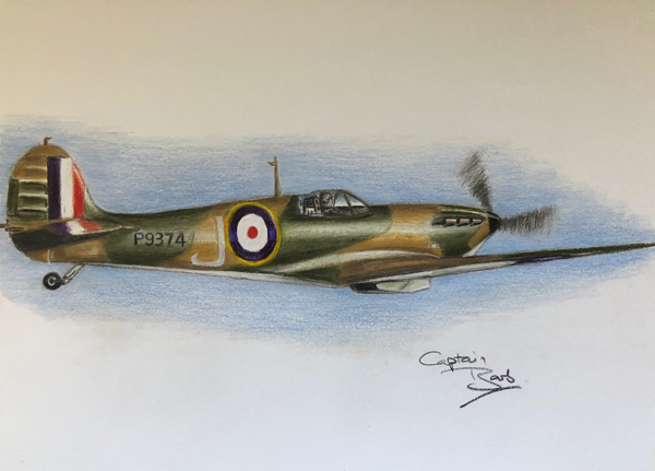 spitfire p9374 drawing