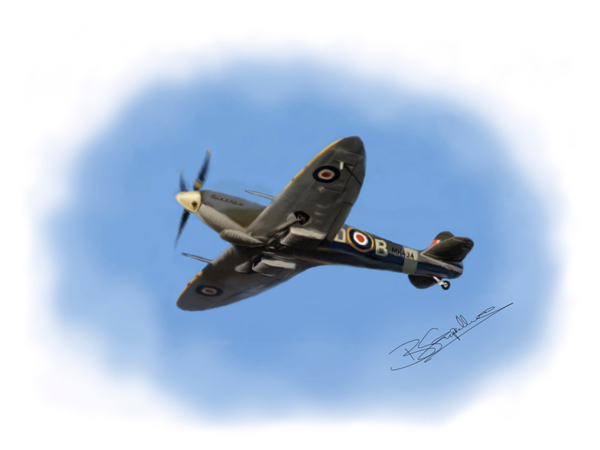 spitfire from photo by john richardson