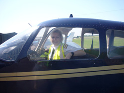 close up of cockpit from port wing G-BPAF