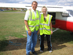 Mick and me by the aeroplane